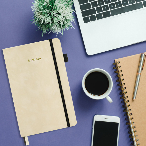 Изображение товара Ежедневник Brauberg Velvet / 116244 (160л, бежевый)