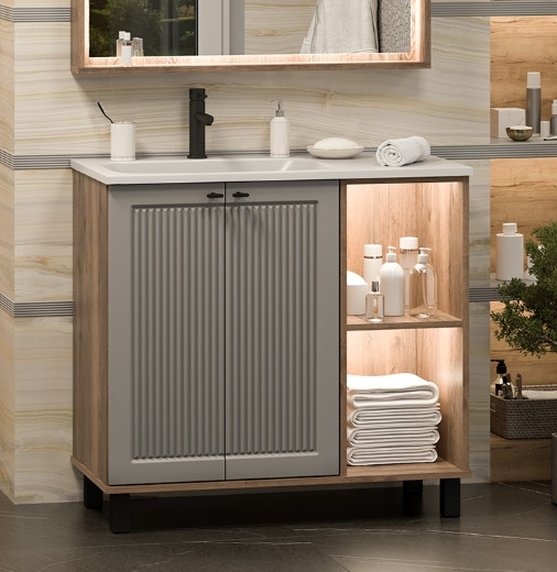 Изображение товара Тумба под умывальник Brevita Lumus 90 / LUM-06070-0842ЯL