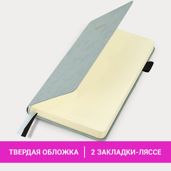 Изображение товара Ежедневник Brauberg Velvet / 116245 (160л, серый/голубой)