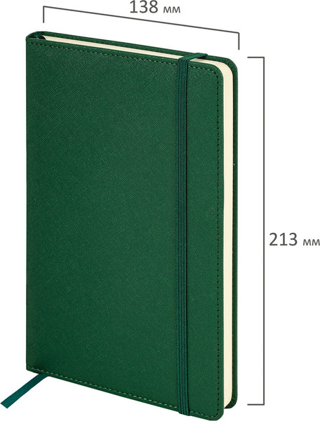 Изображение товара Ежедневник Brauberg Base / 116257 (160л, темно-зеленый)