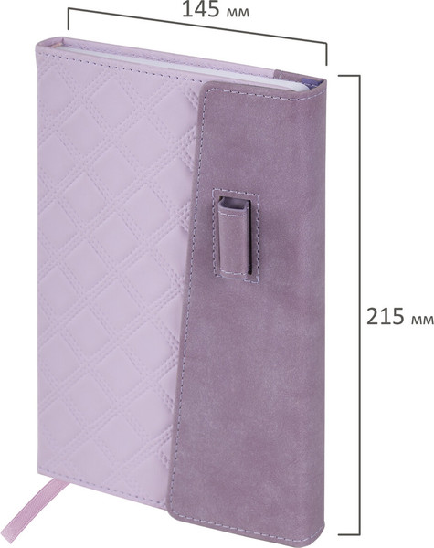 Изображение товара Ежедневник Brauberg Stitch / 116589 (160л, сиреневый)