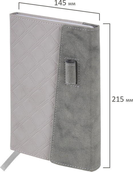 Изображение товара Ежедневник Brauberg Stitch / 116591 (160л, серый)