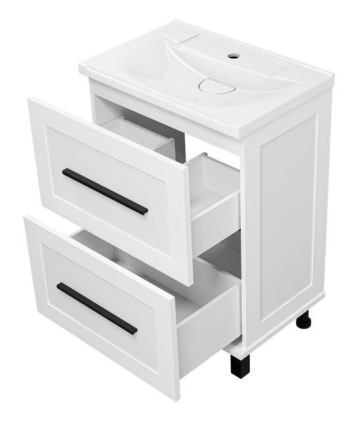 Изображение товара Тумба с умывальником Misty Модерн 60 / П-Мод07060-011Пр+Р-Евв14060-Д