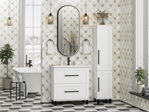 Изображение товара Тумба с умывальником Misty Модерн 80 / П-Мод07080-011Пр+Р-Евв14080-Д