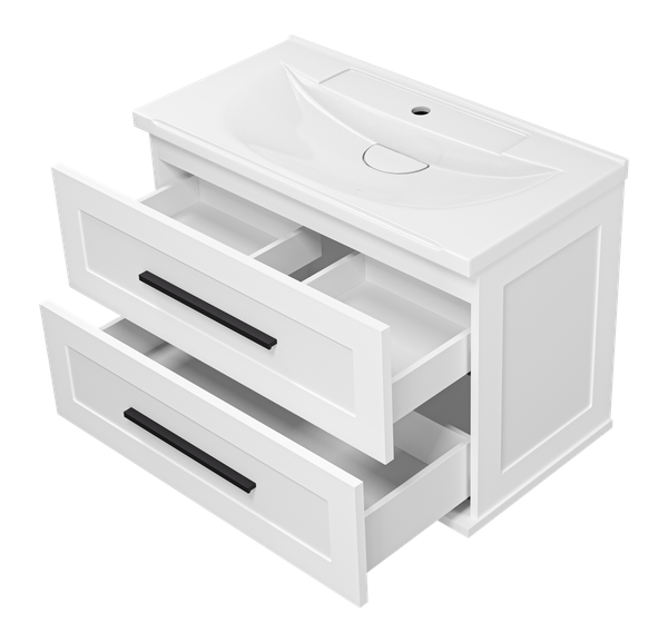 Изображение товара Тумба с умывальником Misty Модерн 80 / П-Мод09080-011Пр+Р-Евв14080-Д