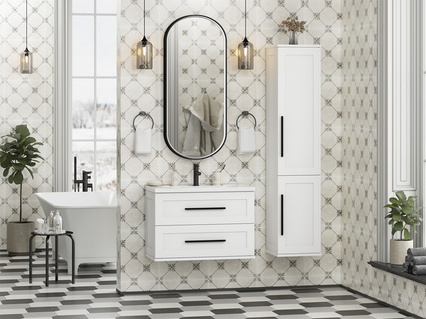 Изображение товара Тумба с умывальником Misty Модерн 80 / П-Мод09080-011Пр+Р-Евв14080-Д