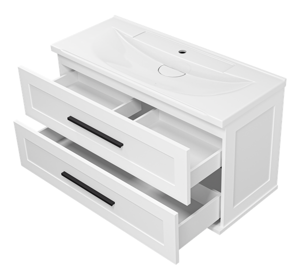 Изображение товара Тумба с умывальником Misty Модерн 100 / П-Мод09100-011Пр+Р-Евв14100-Д