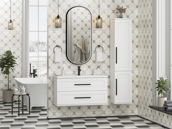 Изображение товара Тумба с умывальником Misty Модерн 100 / П-Мод09100-011Пр+Р-Евв14100-Д