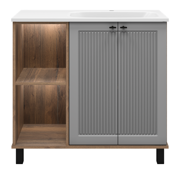 Изображение товара Тумба с умывальником Brevita Lumus 90 / LUM-06090-0842ЯP+ФР-00003478