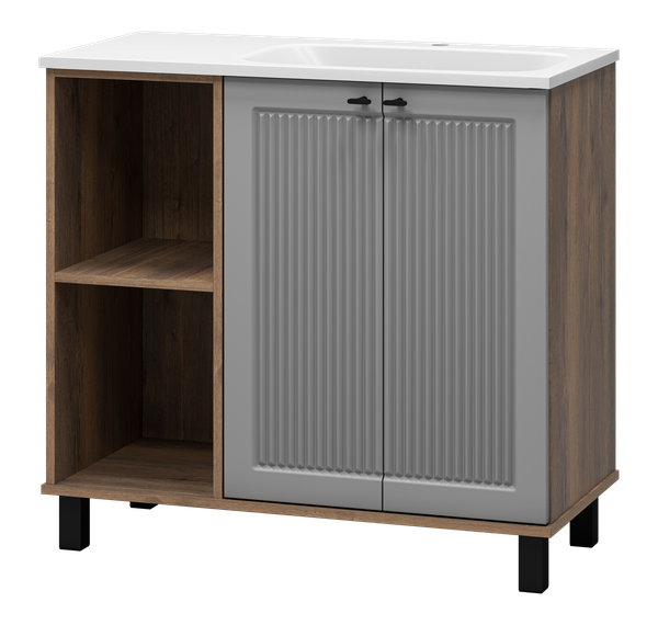 Изображение товара Тумба с умывальником Brevita Lumus 90 / LUM-06090-0842ЯP+ФР-00003478