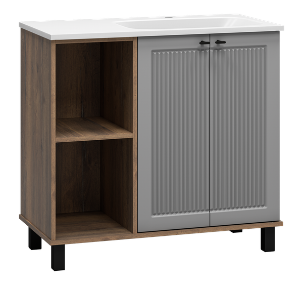 Изображение товара Тумба с умывальником Brevita Lumus 90 / LUM-06090-0842ЯP+ФР-00003478