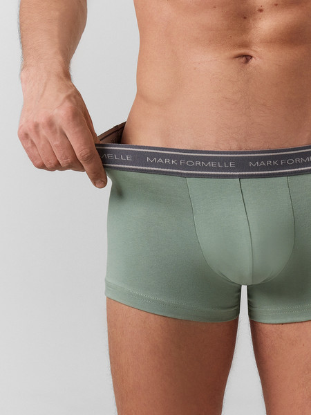 Изображение товара Комплект мужских трусов Mark Formelle 411124-2 (р.94-104, оливка/олово)