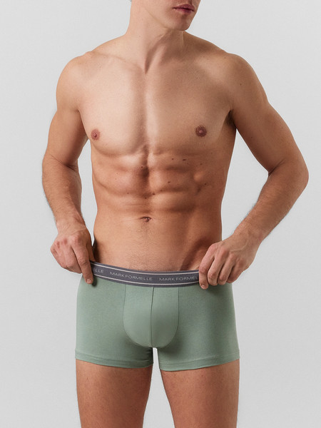Изображение товара Комплект мужских трусов Mark Formelle 411124-2 (р.94-104, оливка/олово)