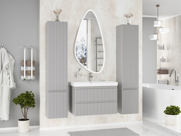 Изображение товара Тумба с умывальником Brevita Victory 80 / VIC-07080-0302Я+11080-KL