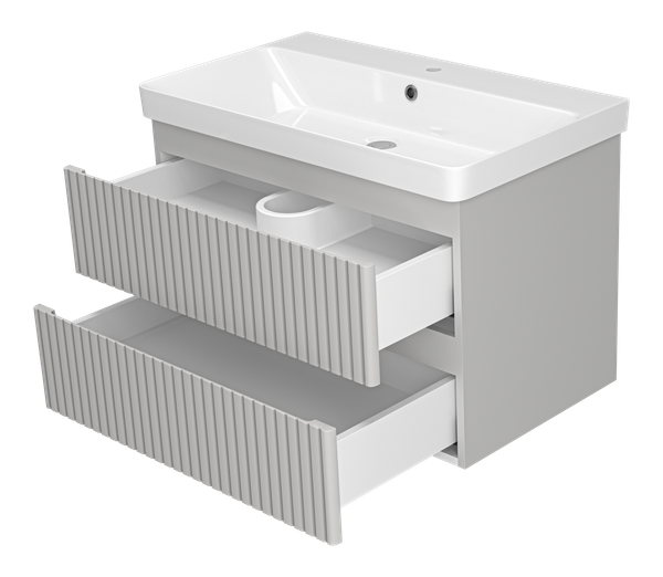 Изображение товара Тумба с умывальником Brevita Victory 80 / VIC-07080-0302Я+11080-KL