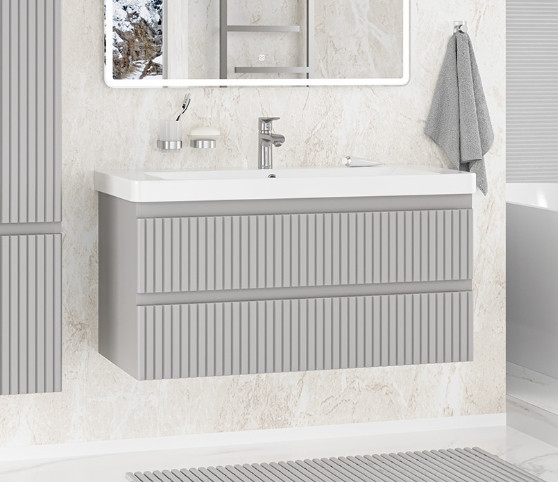 Изображение товара Тумба с умывальником Brevita Victory 105 / VIC-07105-0302Я+11105-KL