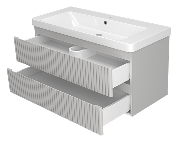 Изображение товара Тумба с умывальником Brevita Victory 105 / VIC-07105-0302Я+11105-KL