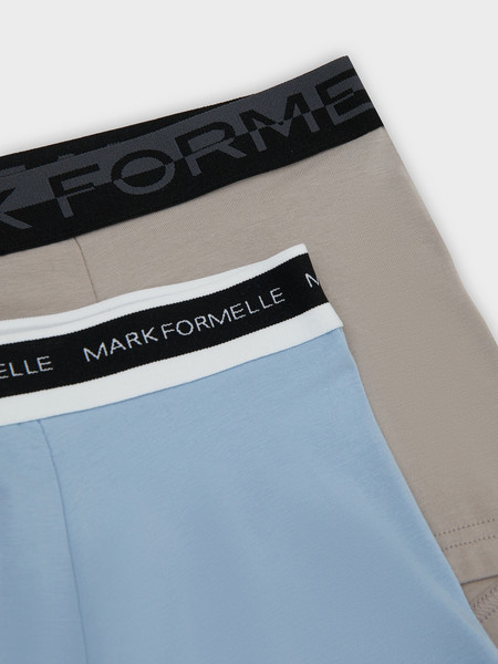 Изображение товара Комплект мужских трусов Mark Formelle 411124-2 (р.102-112, пыльный голубой/серый пепел)