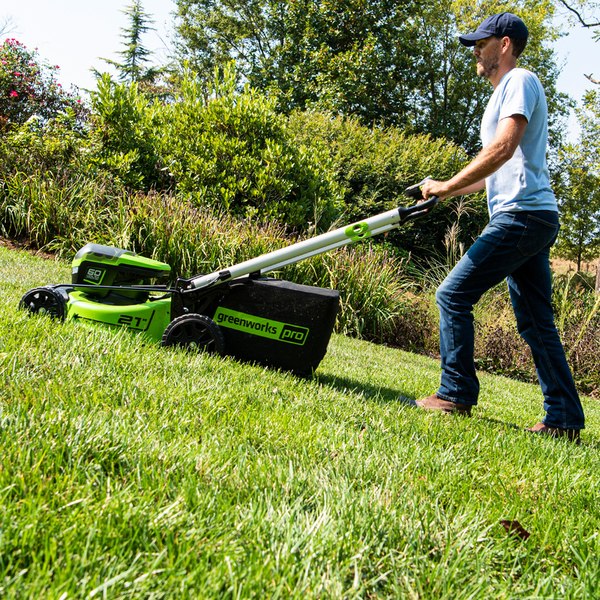 Изображение товара Газонокосилка аккумуляторная Greenworks GD60LM51SP / 2514307COMBO