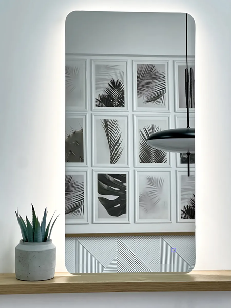 Изображение товара Зеркало Emze Smartphone 50x100 / LED.SMART.50.100.4K (с подсветкой)