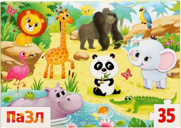 Изображение товара Пазл Puzzle Time Веселый зоопарк / 6880918 (35эл)