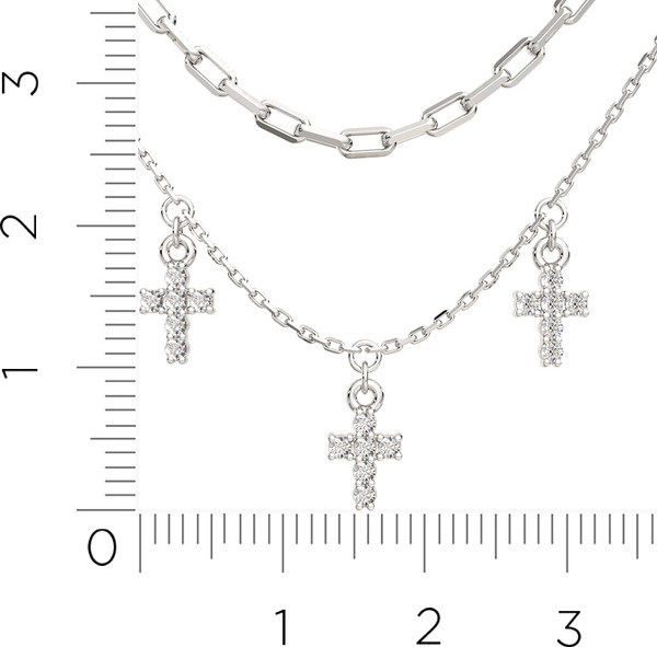 Изображение товара Комплект ювелирных украшений из серебра ZORKA Колье поверх рубашки - новый тренд c Met Gala