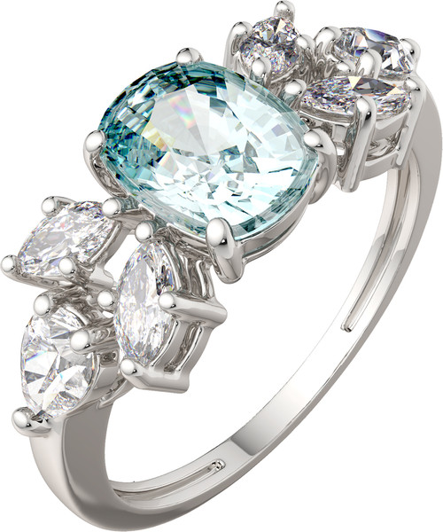 Изображение товара Комплект ювелирных украшений из серебра ZORKA С мятными вставками для Met Gala