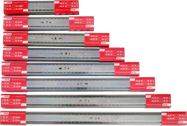 Изображение товара Комплект направляющих мебельных AKS 114 827 шариковые L-550 h=45