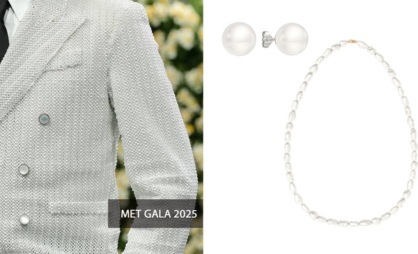 Изображение товара Комплект ювелирных украшений из золота и серебра ZORKA Набор к перламутровому пиджаку Met Gala