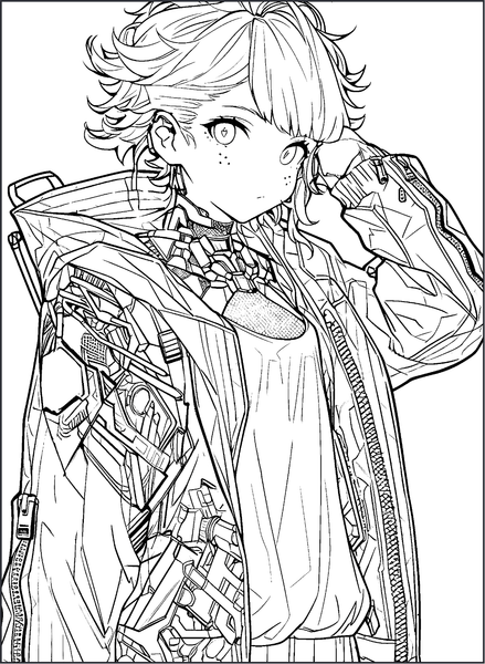 Изображение товара Раскраска-антистресс Бомбора Аниме будущего. Раскрашиваем моду киберпанка в 46 иллюстрациях