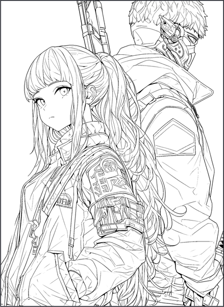 Изображение товара Раскраска-антистресс Бомбора Аниме будущего. Раскрашиваем моду киберпанка в 46 иллюстрациях