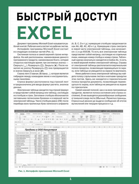 Изображение товара Книга Бомбора Быстрый доступ. Excel. Шпаргалка-буклет, мягкая обложка (Шитов В.)