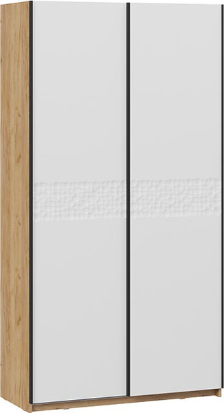 Изображение товара Шкаф-купе ТриЯ Оскар Скания Т2 1200 / 268364 (ручка черная/дуб крафт золотой/белый снег/белый матовый)