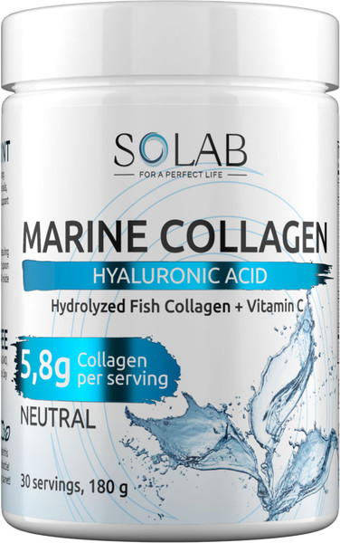 Изображение товара Коллаген SOLAB Морской С гиалуроновой кислотой (180г, нейтральный)