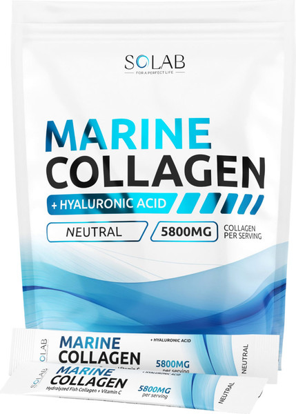 Изображение товара Коллаген SOLAB С гиалуроновой кислотой и витамином С (15шт, нейтральный)
