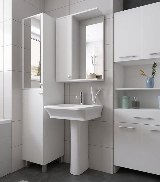 Изображение товара Зеркало Genesis Мебель 500x180x830 с зеркалом (белый)