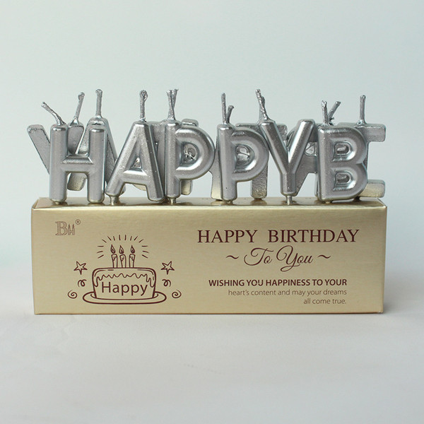 Изображение товара Набор свечей для торта S.G. Home Happy Birthday SG-CC-HB (серебристый)
