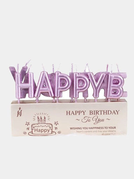 Изображение товара Набор свечей для торта S.G. Home Happy Birthday SG-CC-HB (розовый)