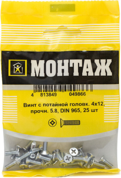 Изображение товара Винт Монтаж 4х12 DIN 965 / BM001312 (25шт)