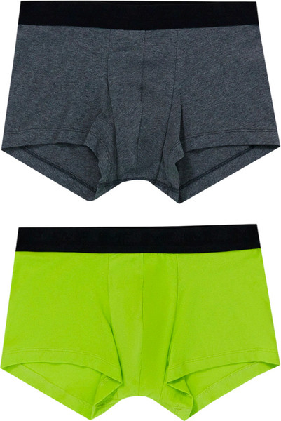 Изображение товара Комплект мужских трусов Mark Formelle 411215-2 (р.86-96, зеленый лайм/серый меланж 4348-F)