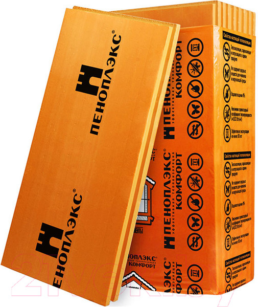 Изображение товара Экструдированный пенополистирол Пеноплэкс Комфорт 1185x585x30 (упаковка)