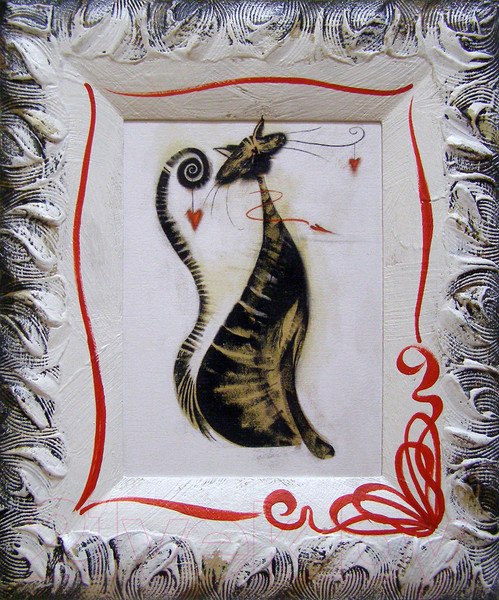 Изображение товара Картина Декарт Черный кот-2 8Л0184 (в раме)