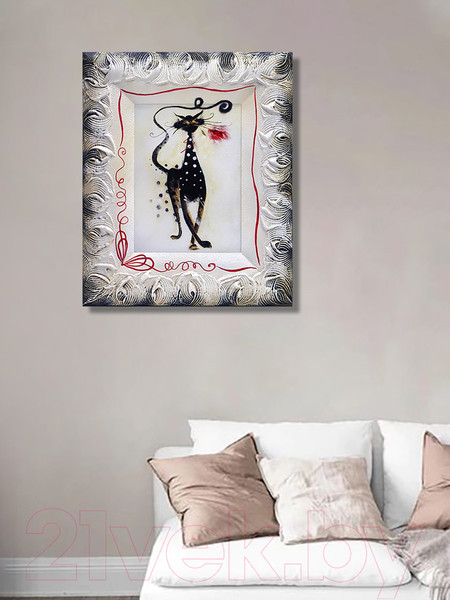 Изображение товара Картина Декарт Черный кот-1 8Л0183 (в раме)