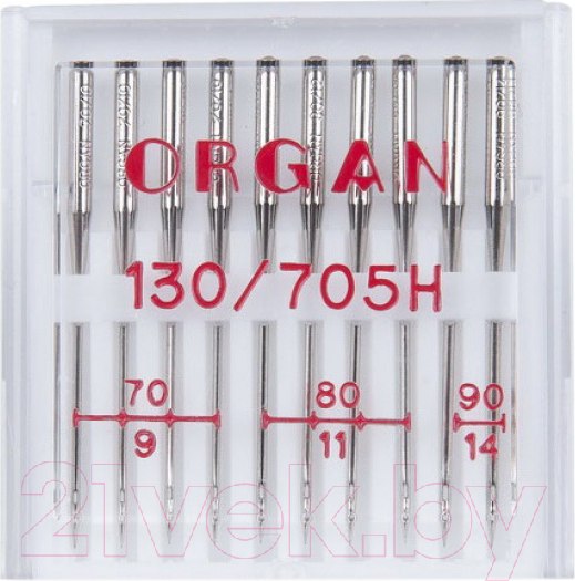 Изображение товара Набор игл для бытовой швейной машины Organ 10/70-90 (универсальные)