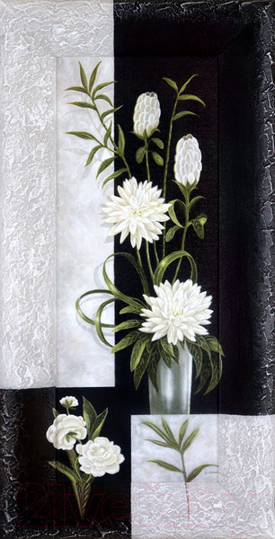 Изображение товара Картина Декарт Белые цветы-1 8Л0096 (в раме)