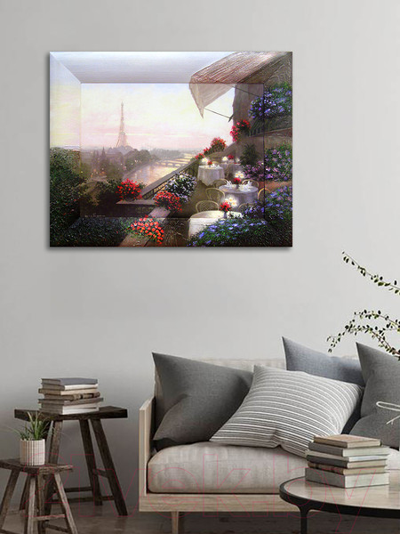 Изображение товара Картина Декарт Ресторан на балконе, Париж 8Л0148 (в раме)