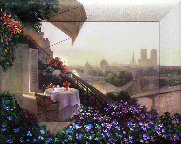 Изображение товара Картина Декарт Ресторан на балконе 8Л0384 (в раме)