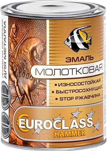 Изображение товара Эмаль Euroclass Молотковая (800г, светло-коричневый)