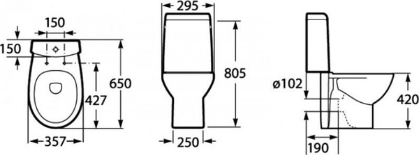 Изображение товара Унитаз напольный Roca Victoria Nord 7342ND7000 + 7341ND0000 + ZRU9000024