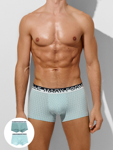Изображение товара Комплект мужских трусов Mark Formelle 411215-2 (р.94-104, узор на голубой дымке/бриз)